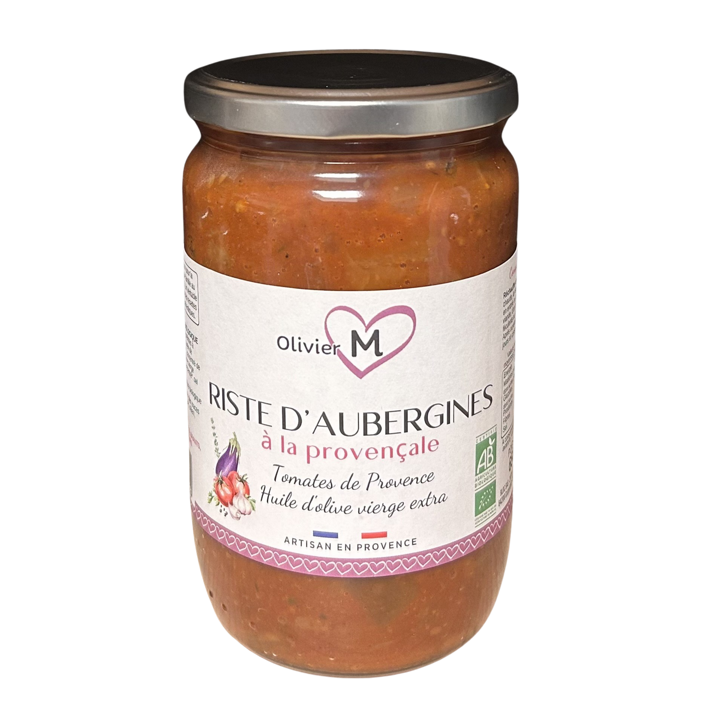 Riste d'aubergines artisanale bio 650g