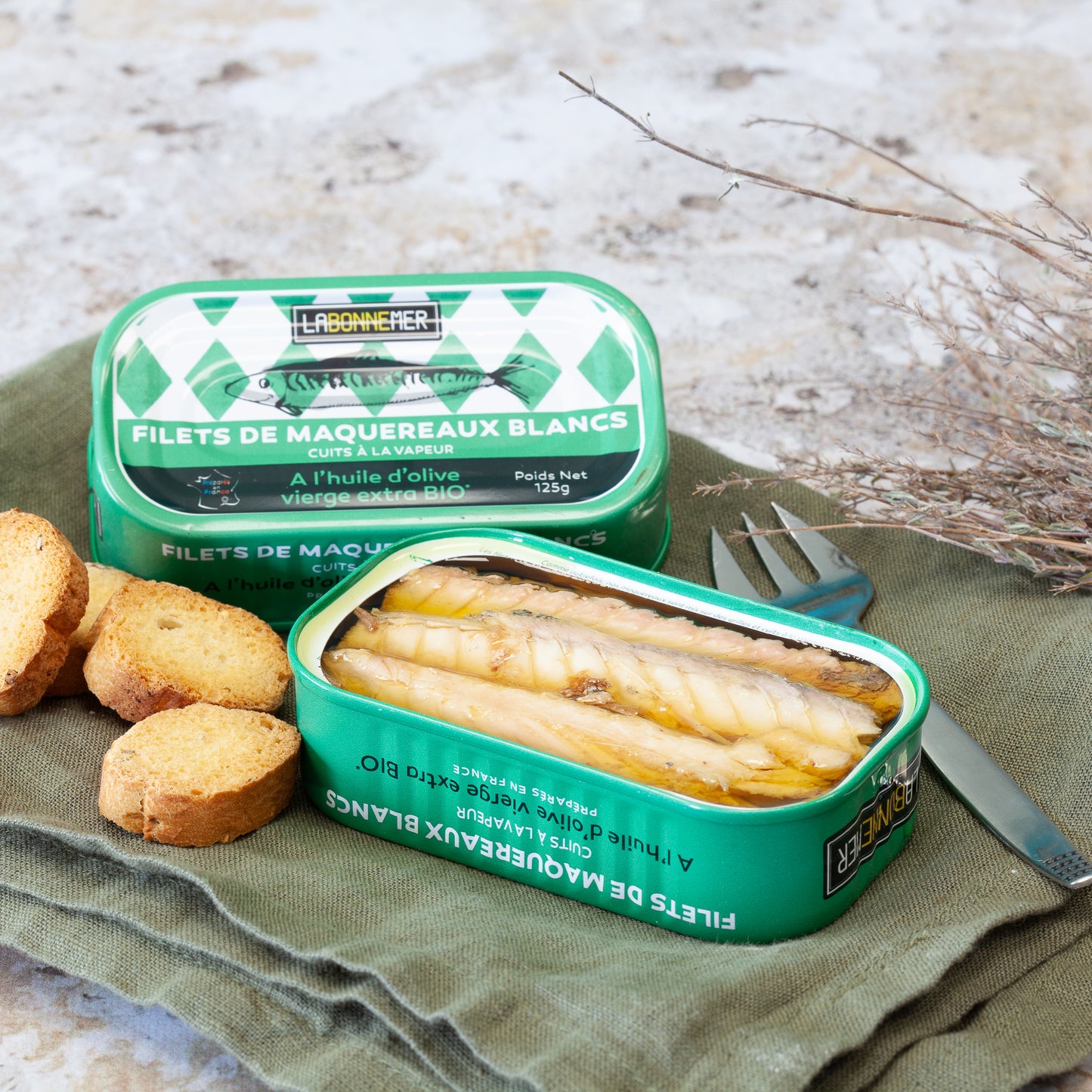 Filets de maquereaux à l'huile d'olive BIO