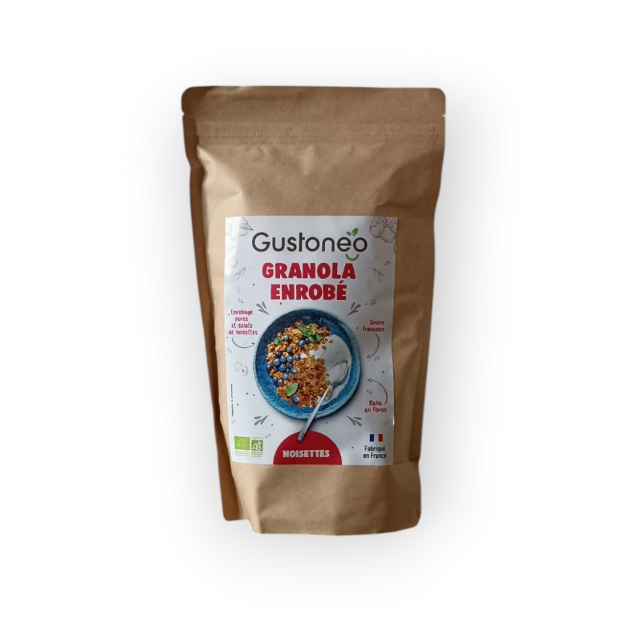 Granola bio enrobé de noisettes