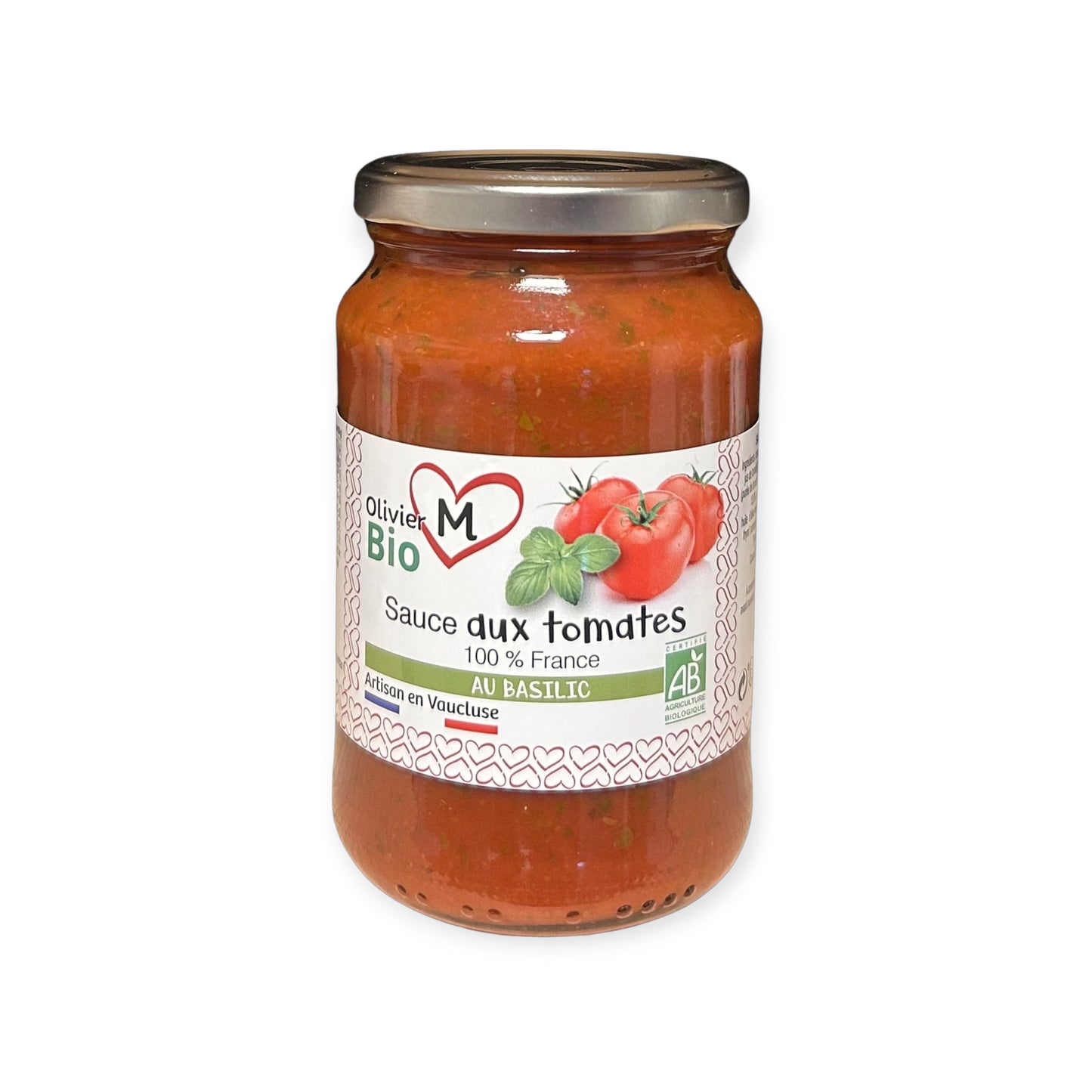 Sauce aux tomates de France et basilic bio 350g