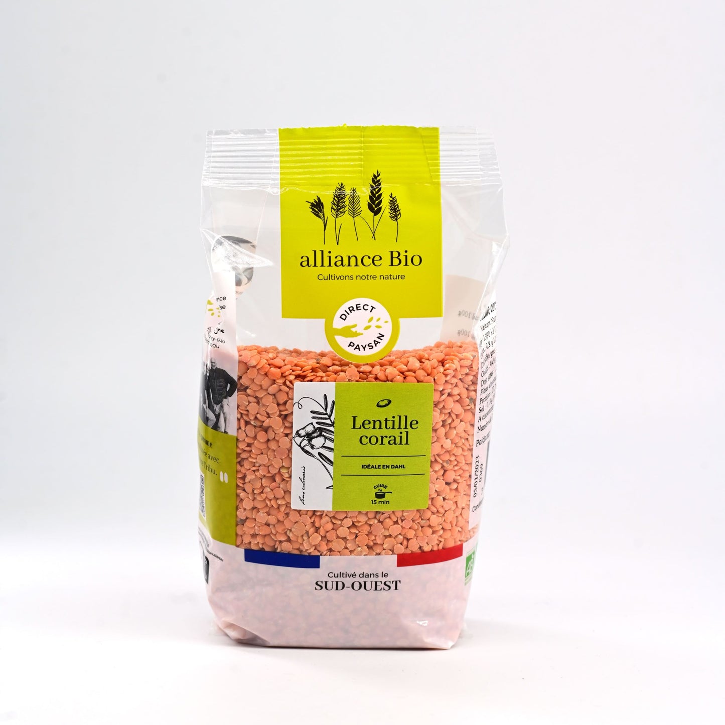 Lentille corail bio France