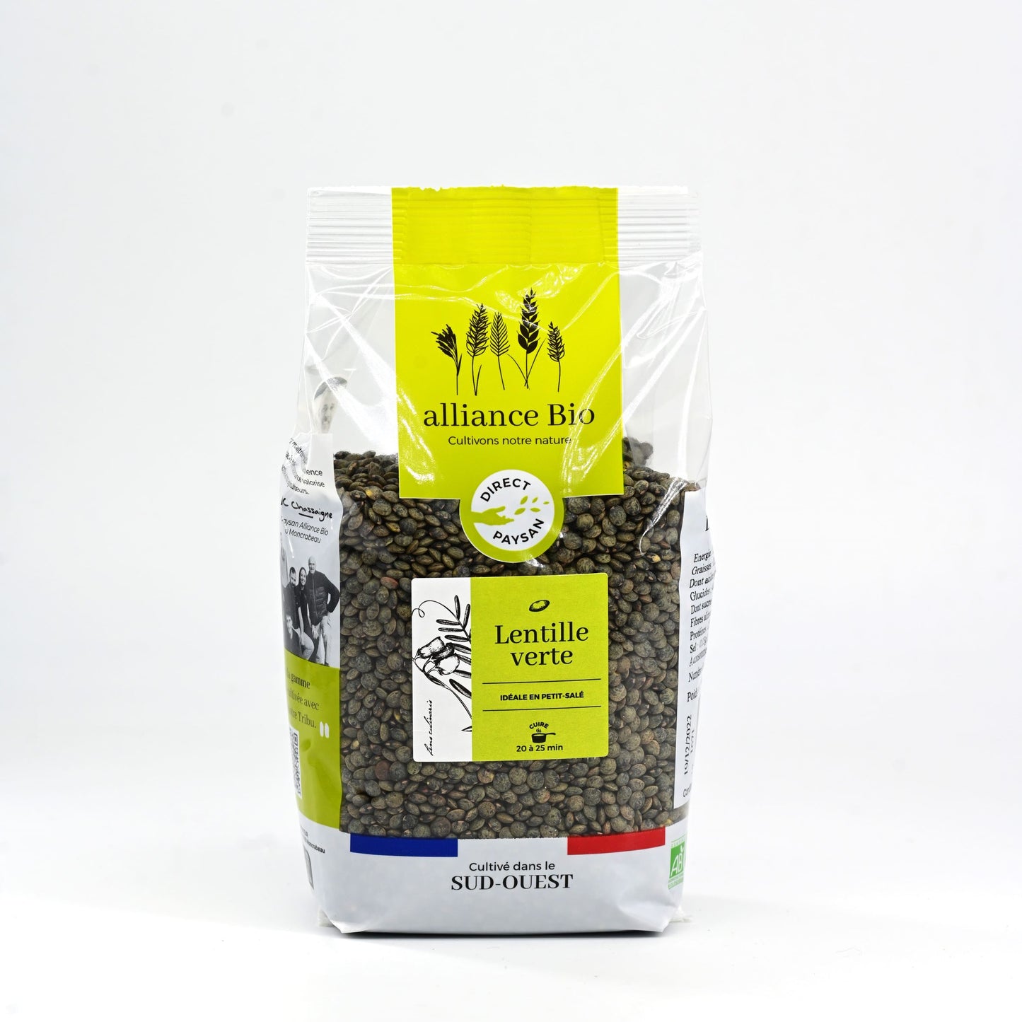 Lentille verte bio France