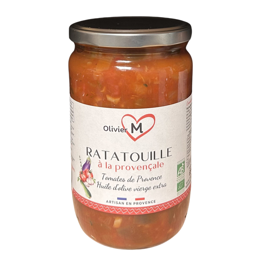 Ratatouille artisanale bio cuisinée en Provence