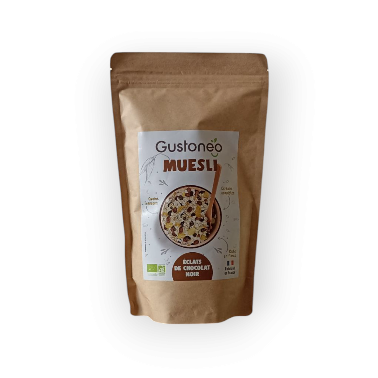 Muesli bio aux éclats de chocolat noir